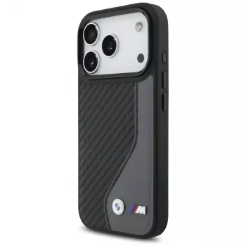 Coque MagSafe BMW M Carbon Logo pour iPhone 17 Pro anthracite