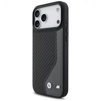 Coque MagSafe BMW M Carbon Logo pour Apple iPhone 17 Pro Max anthracite