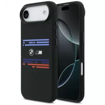 Coque MagSafe BMW M Silicon Horizontal Line pour iPhone Air noire