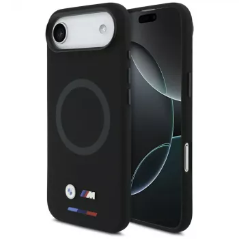 Coque MagSafe BMW M Silicon Logo pour iPhone Air noire