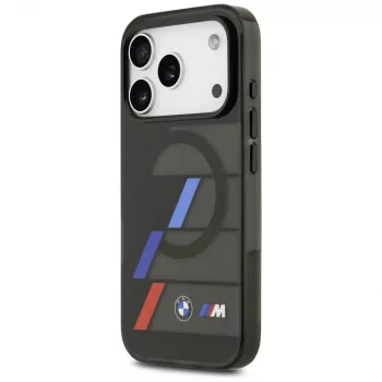 Coque MagSafe BMW M IML Metal Buttons Tricolor Lines pour iPhone 17 Pro noire