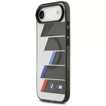 Coque MagSafe BMW M IML Metal Buttons Tricolor Lines pour iPhone Air, anthracite