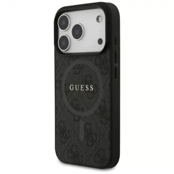 Coque MagSafe Guess 4G Ring Classic Logo pour iPhone 17 Pro (noire)
