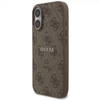 Coque MagSafe Guess 4G Ring Classic Logo pour iPhone 17 - marron