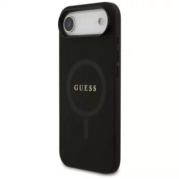 Coque MagSafe Guess Saffiano Classic Logo pour iPhone Air, noire