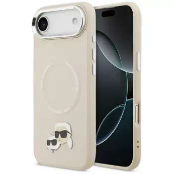 Coque MagSafe KARL LAGERFELD Karl & Choupette Pins pour Apple iPhone Air - beige