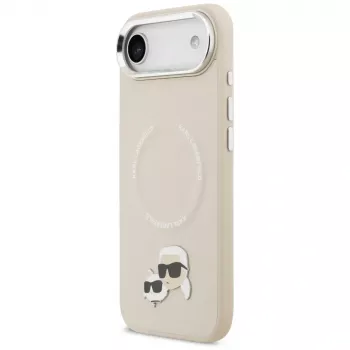 Coque MagSafe KARL LAGERFELD Karl & Choupette Pins pour Apple iPhone Air - beige
