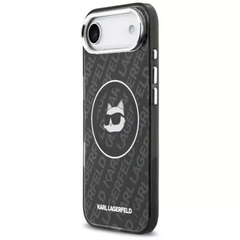 Coque MagSafe IML Choupette Head Logo Karl Lagerfeld pour Apple iPhone Air - noire