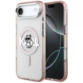 Coque MagSafe IML Choupette Sketch Logo Karl Lagerfeld pour iPhone Air rose