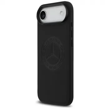 Mercedes Leather Vintage Logo MagSafe Case for iPhone Air Black