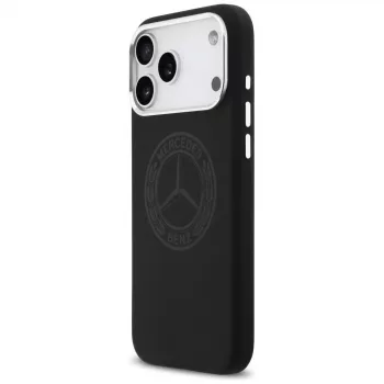Mercedes Silicone Vintage Logo MagSafe Case for iPhone 17 Pro Max Black