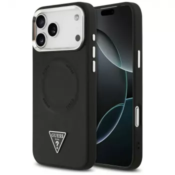 Coque Guess Triangle Logo MagSafe pour Apple iPhone 17 Pro (noire)