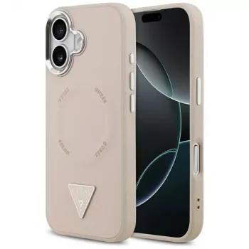 Coque Guess Triangle Logo MagSafe pour iPhone 17 (rose)