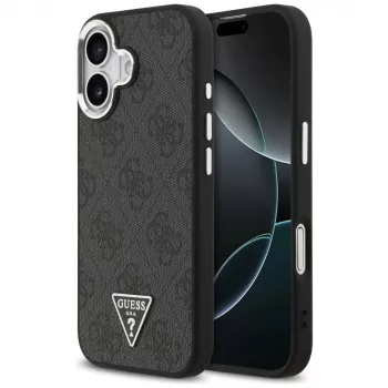 Coque Guess 4G Triangle Logo MagSafe pour iPhone 17 - noire