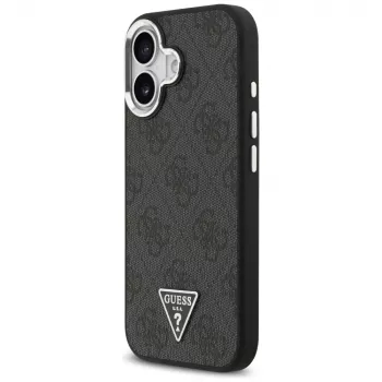 Coque Guess 4G Triangle Logo MagSafe pour iPhone 17 - noire
