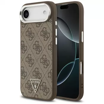 Coque MagSafe Guess 4G Triangle Logo pour iPhone Air - marron