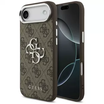 Coque Guess GUHCP17MP4G4SMCW 4G Big 4G Classic Logo pour iPhone Air – marron / argent