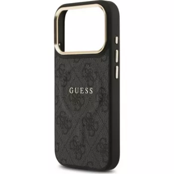 Coque arrière MagSafe Guess 4G PU Classic Logo pour Apple iPhone 17 Pro noir