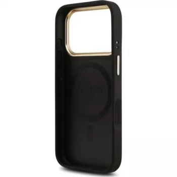 Coque arrière MagSafe Guess 4G PU Classic Logo pour Apple iPhone 17 Pro noir