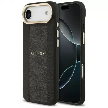 Coque MagSafe Guess 4G Stripe pour iPhone Air, noir