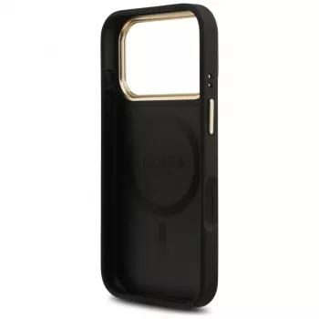 Coque MagSafe Guess 4G Stripe pour iPhone 17 Pro Max noir
