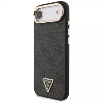 Coque MagSafe Guess 4G Triangle Logo pour iPhone Air noir or
