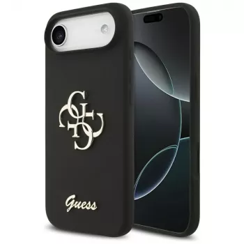 Coque Guess Silicone Big 4G Script pour iPhone Air - noir