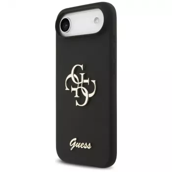 Coque Guess Silicone Big 4G Script pour iPhone Air - noir