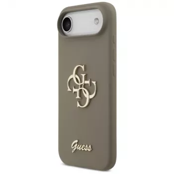 Coque Guess Silicone Big 4G Script pour iPhone Air marron