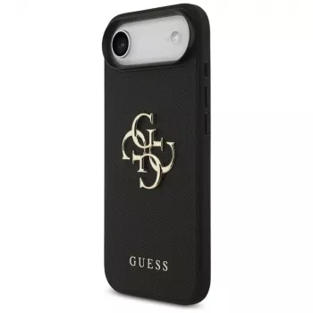 Coque Guess Grained Big 4G & Classic Logo pour iPhone Air, noir