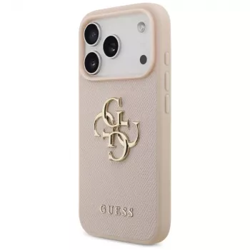 Coque Guess Grained Big 4G & Classic Logo pour iPhone 17 Pro rose