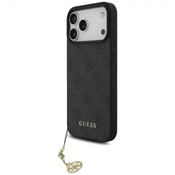 Coque MagSafe Guess 4G Charms Collection pour iPhone 17 Pro Max noir