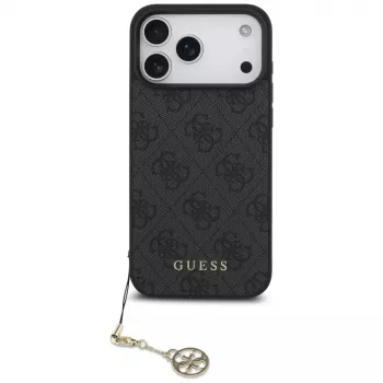 Coque MagSafe Guess 4G Charms Collection pour iPhone 17 Pro Max noir