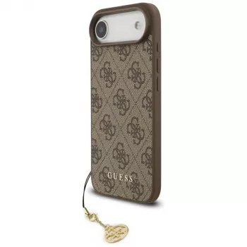 Coque MagSafe Guess 4G Charms Collection pour iPhone 13 Pro Max (marron)