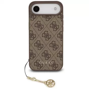 Coque MagSafe Guess 4G Charms Collection pour iPhone 13 Pro Max (marron)