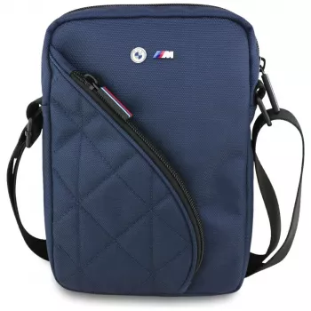 Sac BMW Nylon avec poches et logo métal bleu marine