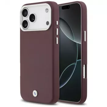 Coque MagSafe BMW Sign Full Wrapped Metal pour iPhone 17 Pro Max, rouge