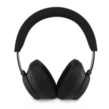 Casque Bluetooth Guess ENC Saffiano Triangle Logo noir