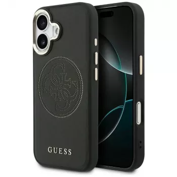 Coque MagSafe Guess Perforated 4G pour iPhone 17, noire
