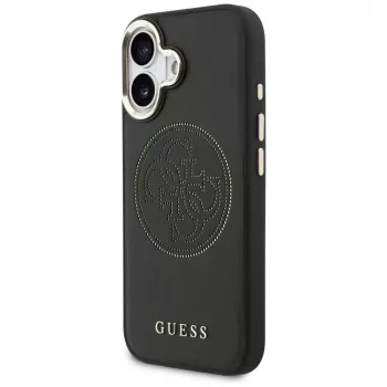 Coque MagSafe Guess Perforated 4G pour iPhone 17, noire