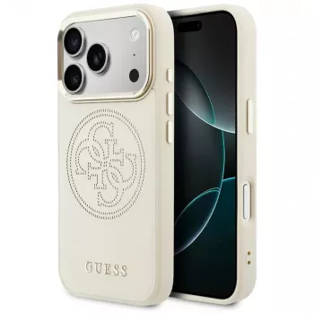 Coque MagSafe Guess Perforated 4G pour iPhone 17 Pro - beige
