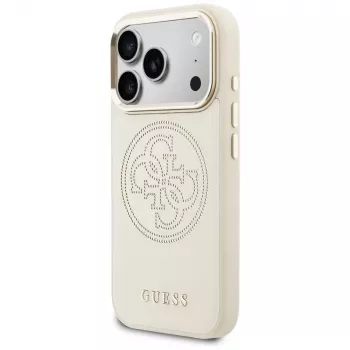 Coque MagSafe Guess Perforated 4G pour Apple iPhone 17 Pro Max - beige