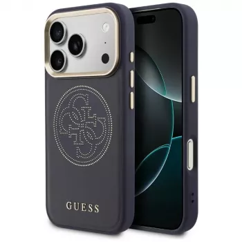 Coque MagSafe Guess Perforated 4G pour iPhone 17 Pro, bleue