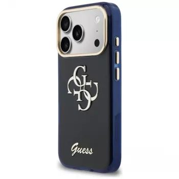 Coque Guess IML 4G Script Metal pour Apple iPhone 17 Pro - bleue