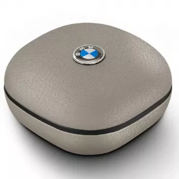BMW LeatherMetal Logo Écouteurs Bluetooth TWS avec ENC, taupe
