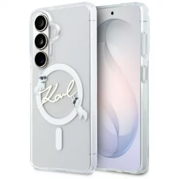 Coque MagSafe KARL LAGERFELD IML KC Script pour Samsung Galaxy S26+ transparente