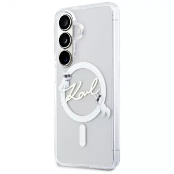 Coque MagSafe KARL LAGERFELD IML KC Script pour Samsung Galaxy S26+ transparente