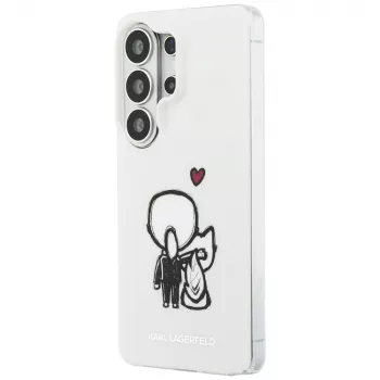 Coque arrière MagSafe KARL LAGERFELD IML Karl & Choupette pour Samsung Galaxy S26 Ultra, transparente