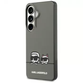 Coque MagSafe KARL LAGERFELD IML Peekaboo Karl & Choupette pour Samsung Galaxy S26, noire