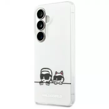 Coque MagSafe KARL LAGERFELD IML Peekaboo Karl & Choupette pour Samsung Galaxy S26+ transparente